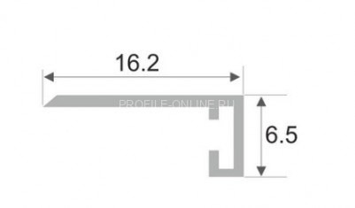 Микроплинтус алюминиевый щелевой ПО-189 без покрытия 2,7 м