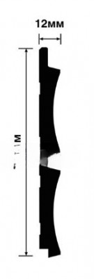 Отделочная стеновая декоративная панель с 3D эффектом Hiwood LV125 MP5 декорированная 120х12 мм из фитополимера 2,7 м
