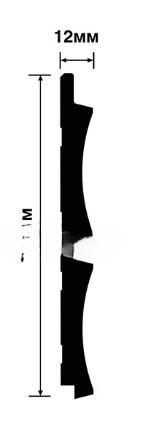 Отделочная стеновая декоративная панель с 3D эффектом Hiwood LV125 MP5 декорированная 120х12 мм из фитополимера 2,7 м