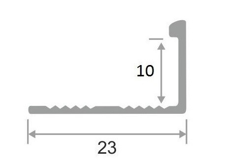 L-профиль алюминиевый 10 мм ПО-Г10 бронза матовая браш 2,7 м