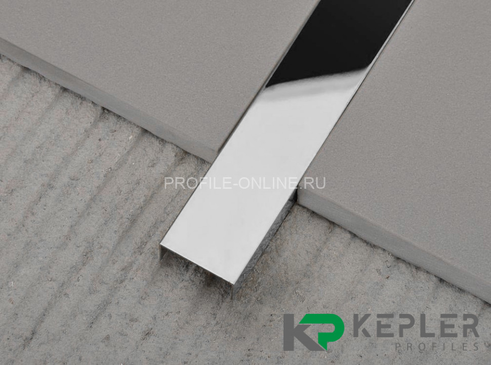 П-образный профиль 10х20 мм из нержавеющей стали SS 304 FSUP20-P S.S.304 полированный 2.7 м