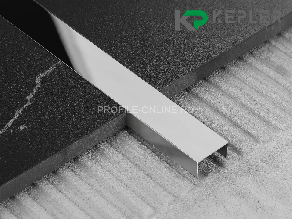 П-образный профиль 10х20 мм из нержавеющей стали SS 304 FSUP20-P S.S.304 полированный 2.7 м