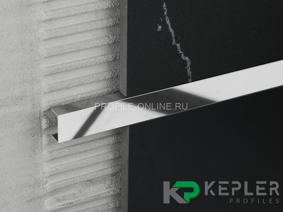 П-образный профиль 10х20 мм из нержавеющей стали SS 304 FSUP20-P S.S.304 полированный 2.7 м