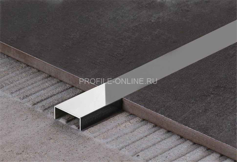 П-образный профиль 10х20 мм из нержавеющей стали SS 304 FSUP20-P S.S.304 полированный 2.7 м