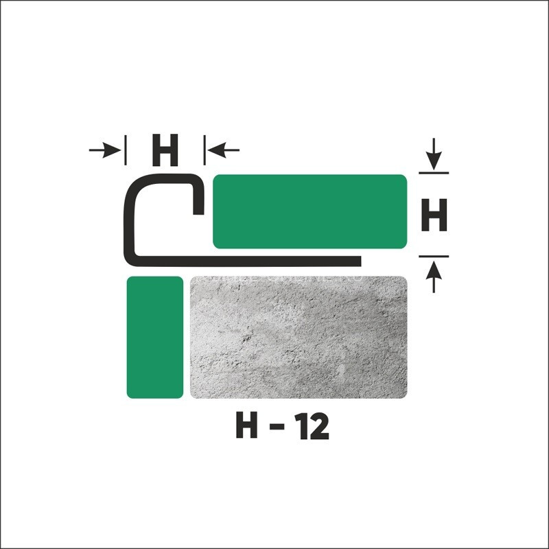 Нержавеющий С-профиль стальной 12 мм FRF 12 P полированная сталь 270 см