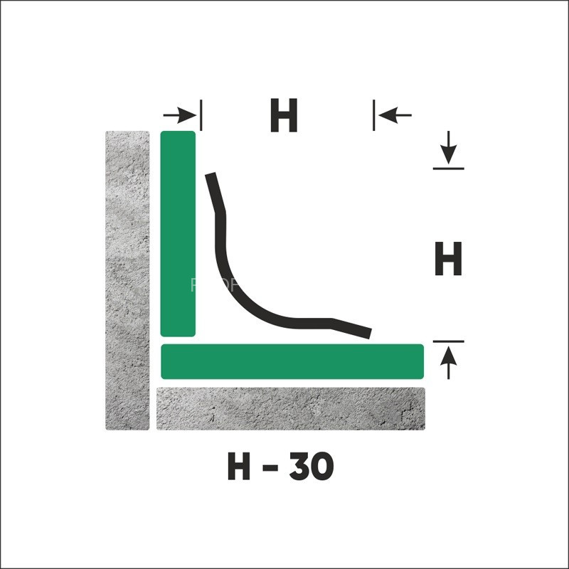 Нержавеющий уголок стальной внутренний округлый с загнутыми краями 30х30 мм FVR 30 P полированная сталь 300 см
