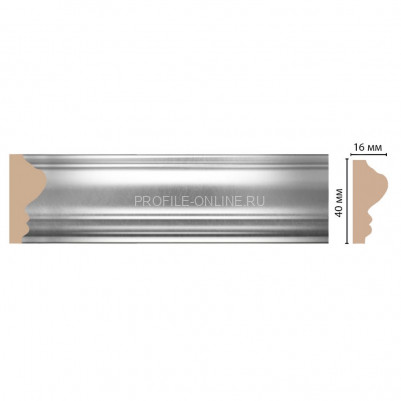 Молдинг Серебро DECOMASTER D030-375 (40x16x2400)