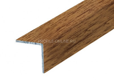 Алюминиевый уголок 40х40 равнополочный КД Дуб деревенский 2,7 м (упаковка 10 штук)