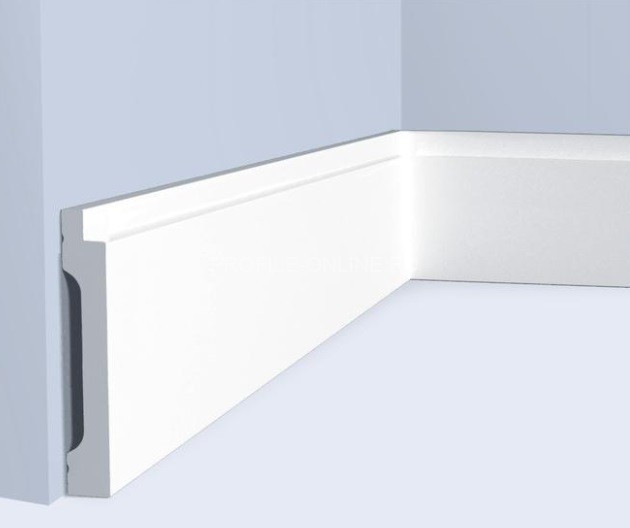 Напольный плинтус 12х70 мм HiWood B70V3 белый 200 см