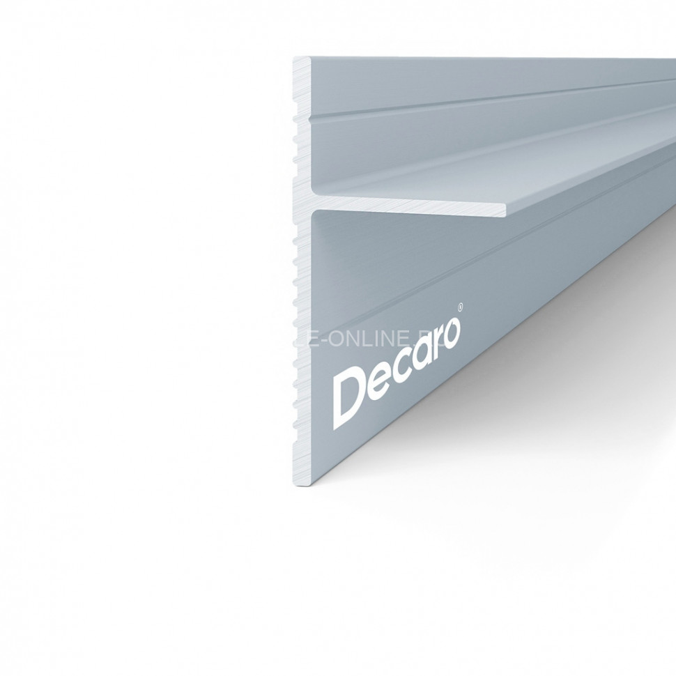 Теневой плинтус скрытого монтажа алюминиевый Decaro D004.1 без покрытия 2 м