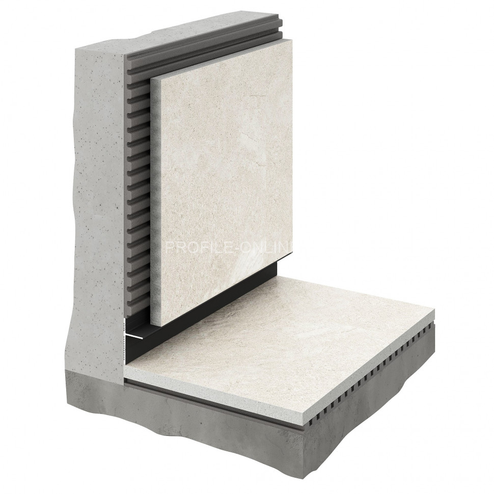 Теневой плинтус скрытого монтажа алюминиевый Decaro D004.1 без покрытия 2 м