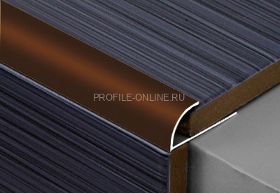 С-профиль алюминиевый 6 мм ПО-6 бронза глянец 2,7 м