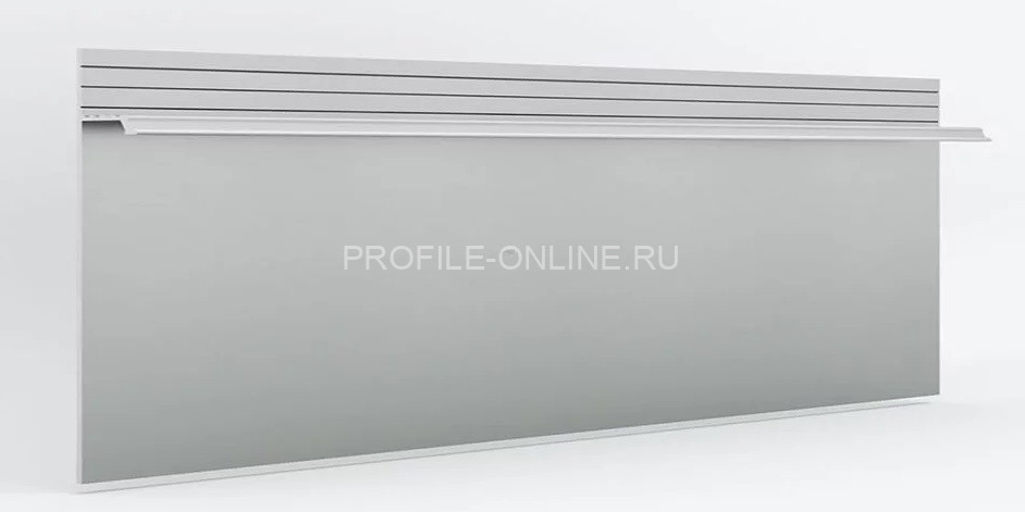 Алюминиевый теневой плинтус 13х80 мм Laconistiq Regular без покрытия 300 см