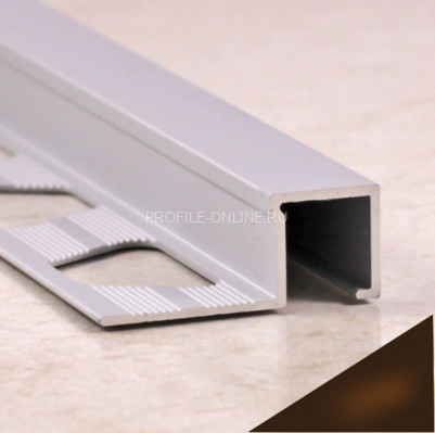 П-профиль алюминиевый 12х12 мм ПО-П12х12 бронза глянец 2,7 м