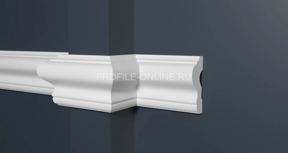 Декоративный молдинг 60х25 мм Decor-Dizayn DD302 полистирол белый, под покраску 2 м