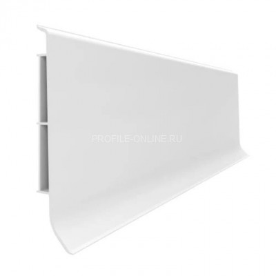 Плинтус для пола ПВХ 80 мм VILO linela 401 RAL 9003 белый 2 м