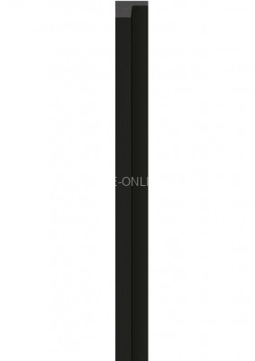 Левая планка-рейка для стеновой реечной панели VOX LINERIO M PLUS -LINE черная 2650х42х21 мм