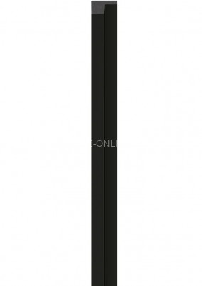 Левая планка-рейка для стеновой реечной панели VOX LINERIO M PLUS -LINE черная 2650х42х21 мм