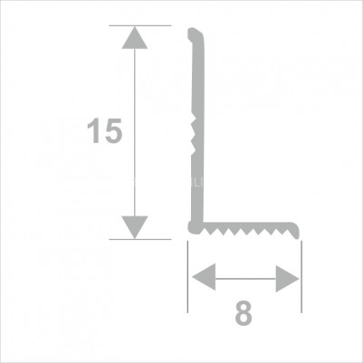 Уголок 8х15 мм из алюминия внутренний ПВ-205 черный матовый 2.7 м