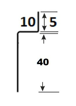 Нержавеющий плинтус скрытого монтажа стальной под гипсокартон 40 мм FiZ 40 M сатинированная сталь 250 см