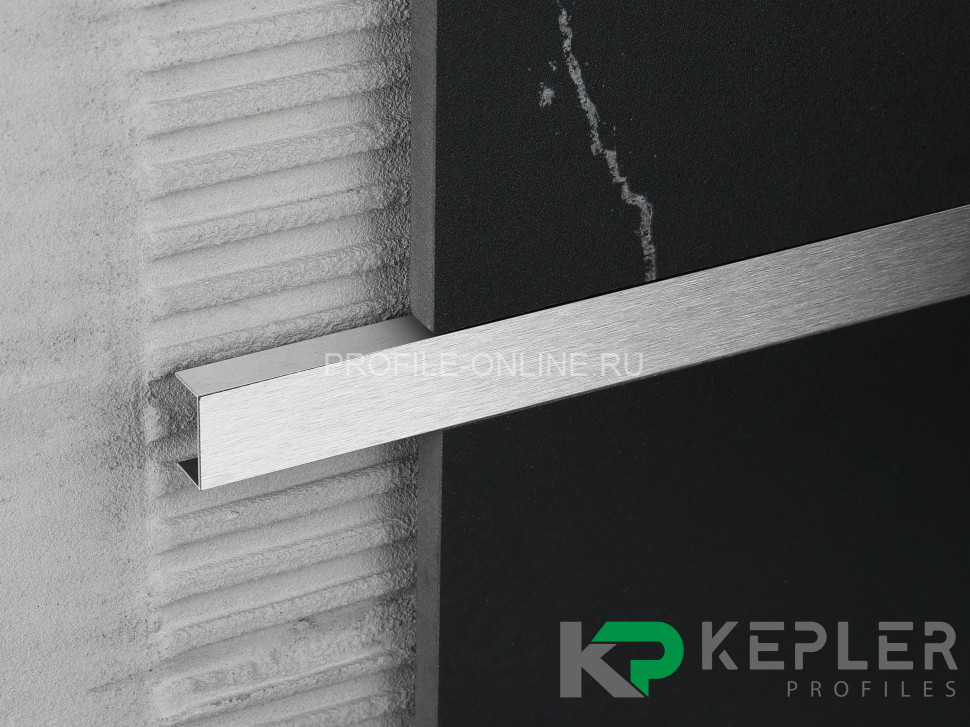 П-образный профиль 10х20 мм из нержавеющей стали SS 304 FSUP20-S S.S.304 сатинированный 2.7 м