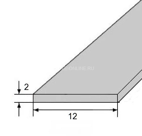 Алюминиевая полоса 12х2 мм серебро 3 м