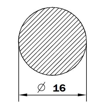 Круглый пруток алюминиевый 16 мм 3 м