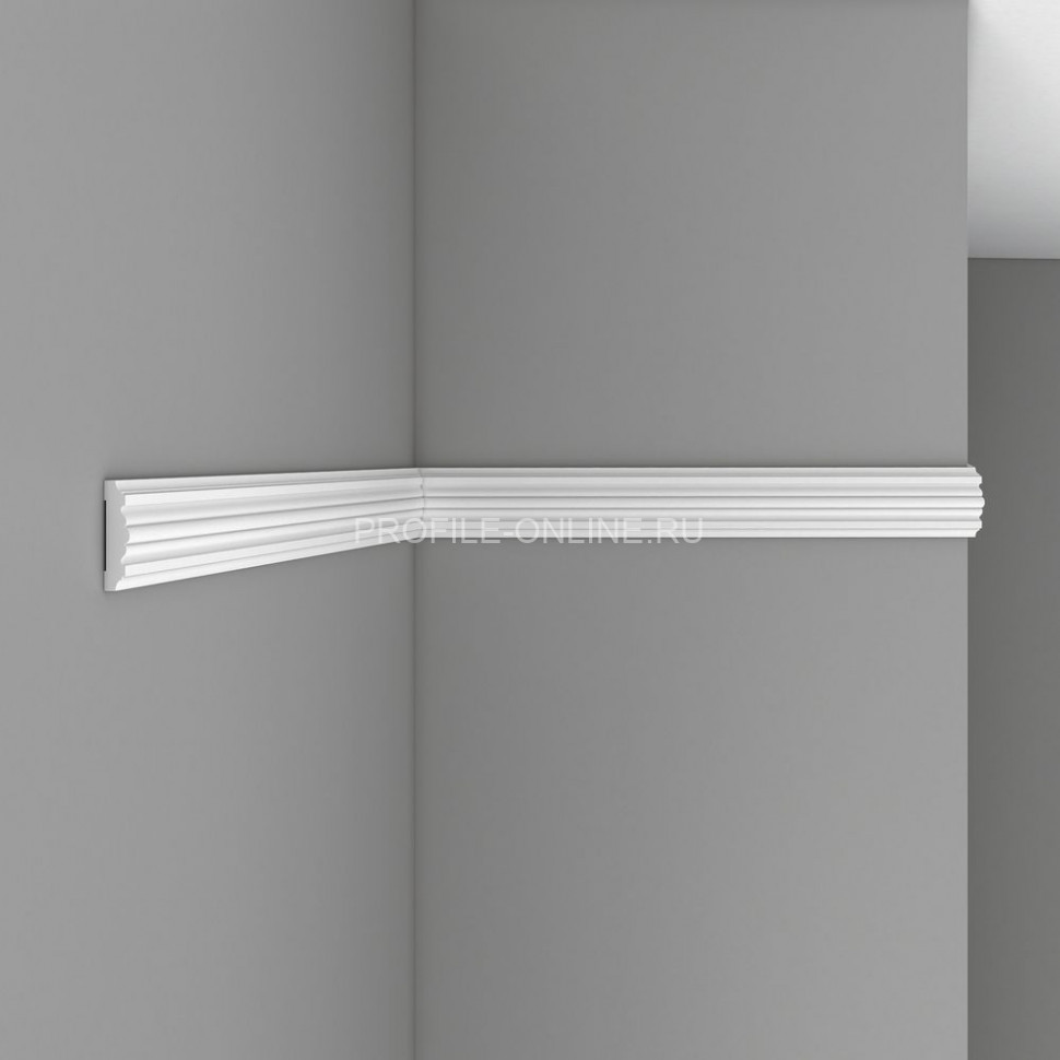 Молдинг гладкий DECOMASTER 97615F гибкий Flexible (50x12x2400) из полиуретана, белый под покраску