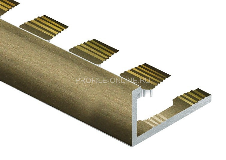 Алюминиевый профиль L-образный гибкий 12 мм PV06-08 шампань матовая 2,7 м