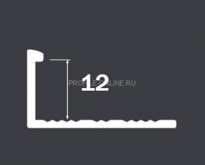 Алюминиевый профиль L-образный гибкий 12 мм PV06-08 шампань матовая 2,7 м