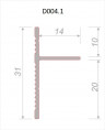 Теневой плинтус алюминиевый Decaro D004.1A Black черный 2 м