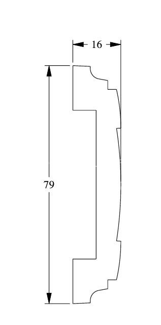 Декоративный молдинг Orac Decor Duropolymer PX102 белый из полистирола 79х16 мм 200 см