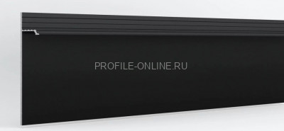 Алюминиевый теневой плинтус 13х80 мм Laconistiq Regular черный 300 см