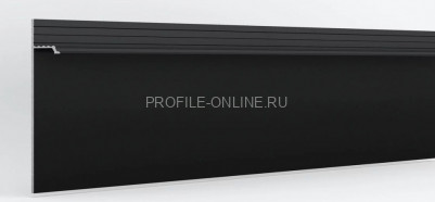 Алюминиевый теневой плинтус 13х80 мм Laconistiq Regular черный 300 см