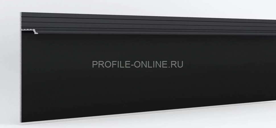 Алюминиевый теневой плинтус 13х80 мм Laconistiq Regular черный 300 см