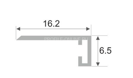 Микроплинтус алюминиевый щелевой ПО-189 серебро матовое 2,7 м