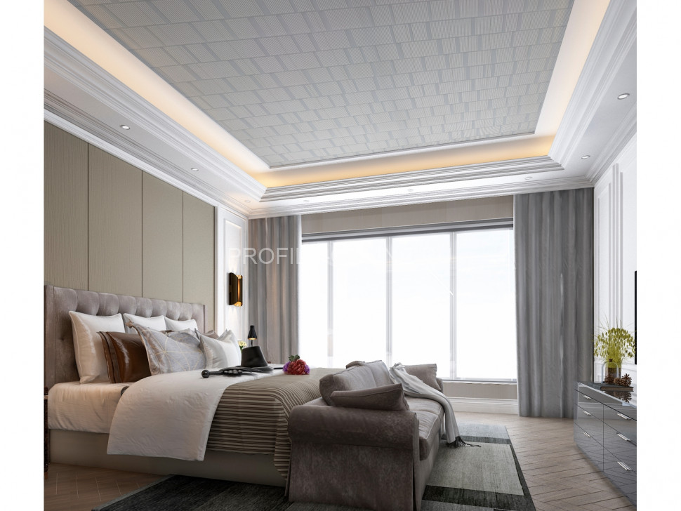 Отделочная стеновая декоративная панель с геометрическим узором HiWood Maximum DM626 IV47 композит 600мм х 4мм х 3м