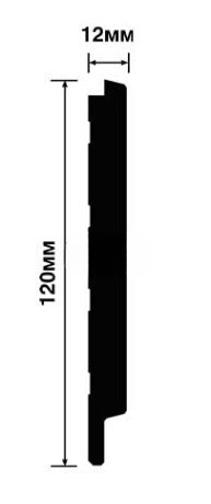 Отделочная стеновая декоративная панель с 3D эффектом Hiwood LV127 BR395 под дерево 120х12 мм из фитополимера 2,7 м