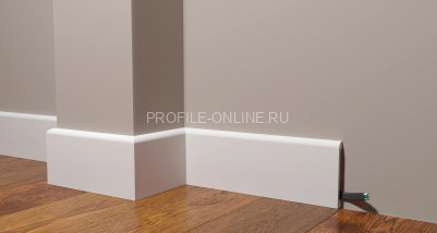 Напольный плинтус 100х13 мм Decor-Dizayn DD707 полистирол белый, под покраску 2 м