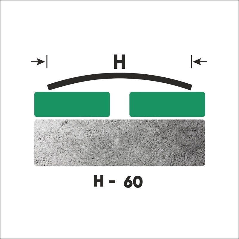 Одноуровневый нержавеющий порог стальной 60 мм FAR 6 GM золото сатинированное 270 см