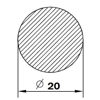 Круглый пруток алюминиевый 20 мм 3 м
