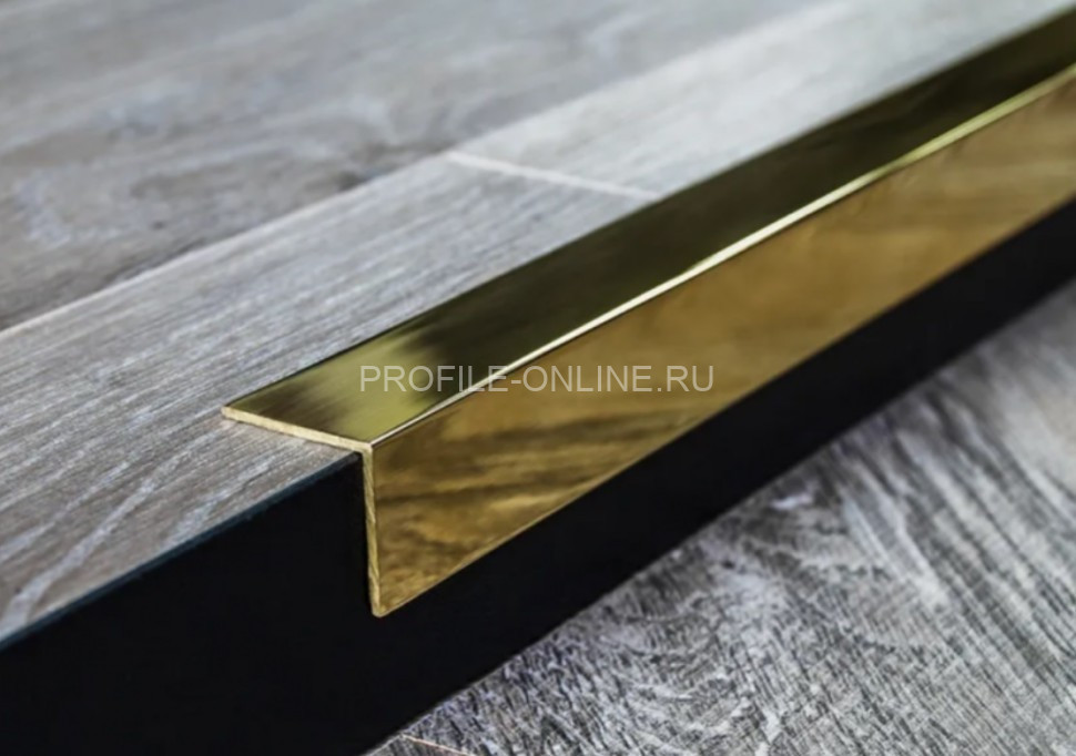 Латунный уголок равнополочный 45х45 PА 45 ON полированный 3м