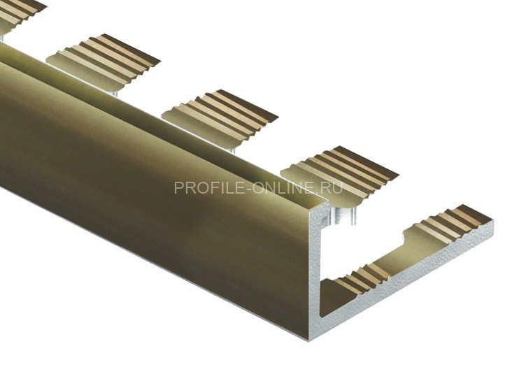 Алюминиевый профиль L-образный гибкий 12 мм PV06-09 шампань блестящая 2,7 м