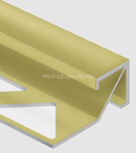 Алюминиевый профиль квадрат для плитки внешний 14х14 мм PV72-12 песок матовый 2,7 м