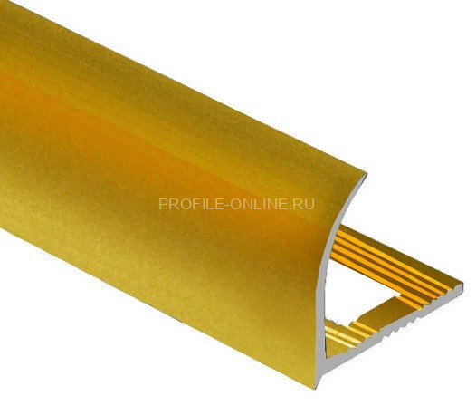 Алюминиевый С-образный профиль 8 мм PV22-04 золото матовое 2,7 м