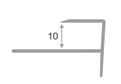 Алюминиевый F-образный профиль гибкий ПФ-10 серый муар 2,7 м