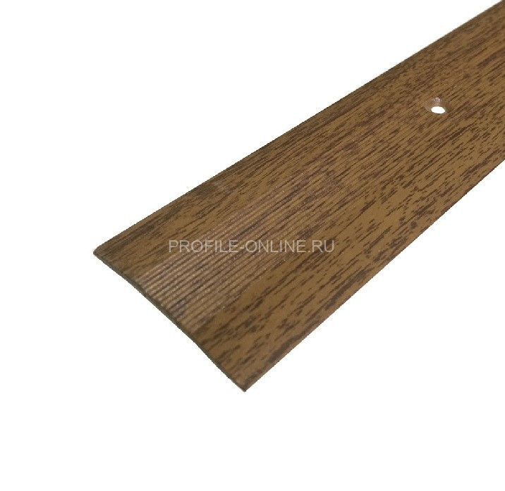 Одноуровневый порог алюминиевый с рифлением 39 мм А5 КД Дуб темный 2,7 м (упаковка 10 штук)