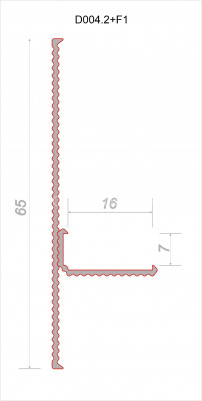 Теневой плинтус скрытого монтажа алюминиевый Decaro D004.2 Regulated (D004.2A Black+F1A Black) черный с регулиремым зазором 0-55 мм 2 м