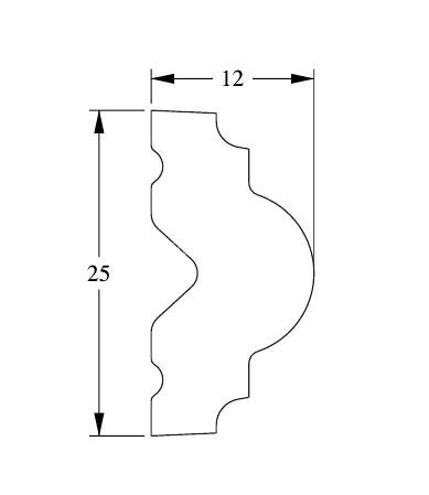 Декоративный молдинг Orac Decor Duropolymer PX103 белый из полистирола 25х12 мм 200 см
