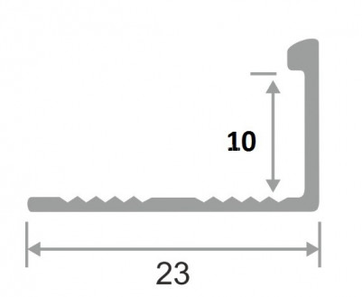 Алюминиевый L-образный профиль 10 мм ПО-Г10 бронза глянец 2,7 м